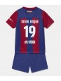 Barcelona Vitor Roque #19 Domácí dres pro děti 2023-24 Krátký Rukáv (+ trenýrky)